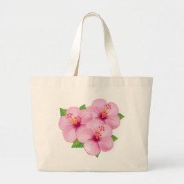 Roze Bloem Tote Tas