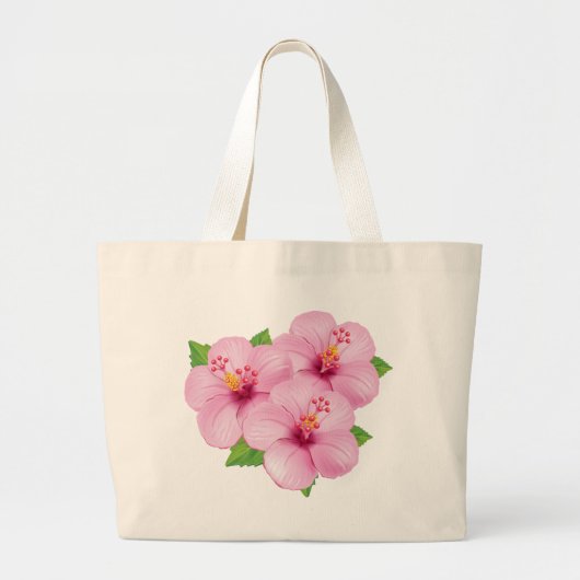 Roze Bloem Tote Tas (Voorkant)