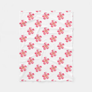 Roze bloem Tropisch Fleece Deken