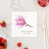 Roze Bloem Trouwpapier servetten (Insitu)