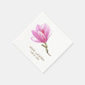 Roze Bloem Trouwpapier servetten (Hoek)