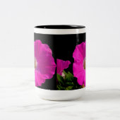 roze bloem tweekleurige koffiemok (Center)