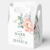 Roze Bloem Tweetalige Chinese bruiloft Dank u Bedankdoosjes (Geopend)