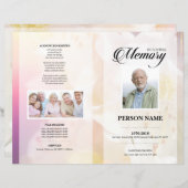 Roze Bloem Uitvaart Template (Voorkant / Achterkant)