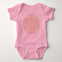Roze Bloem van het Leven Baby Jersey Bodysuit