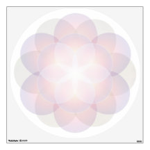 Roze Bloem van het Leven Bloem Mandala Muursticker