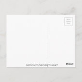 Roze bloem Verbascum floral blush art. Briefkaart (Achterkant)