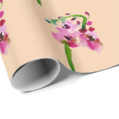 Roze bloem Verbascum floral blush art. Cadeaupapier (Rol Hoek)