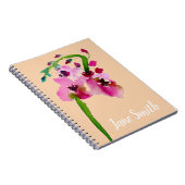 Roze bloem Verbascum floral blush art. Notitieboek (Rechterzijde)