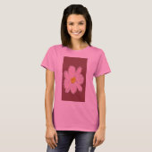 roze bloem verf shirt (Voorkant volledig)