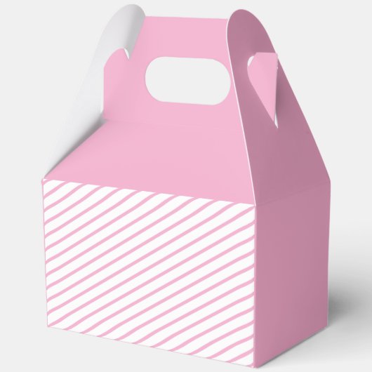 Roze bloem| Verjaardagsfeest met eenhoorn Bedankdoosjes (Achterkant)