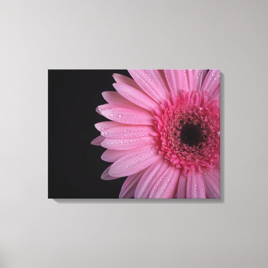 Roze Bloem Verpakt Canvas (Voorkant)