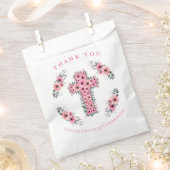 Roze bloem verwant beeld Eerste Heilige Communisti Bedankzakje (Geknipt)