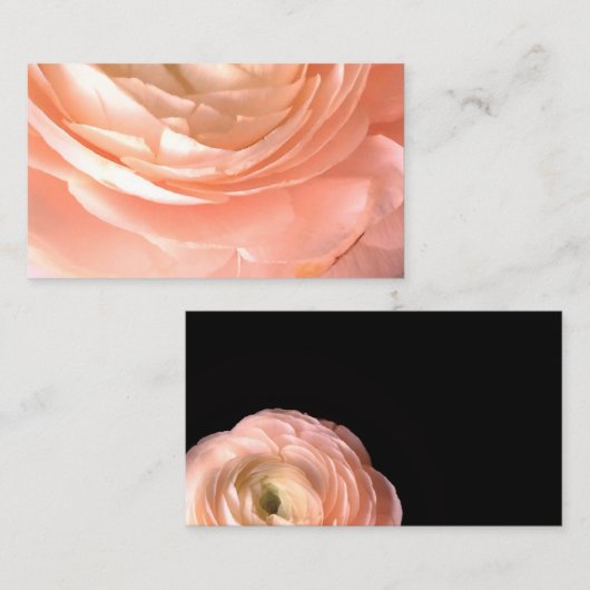  roze bloem visitekaartje dubbelzijdig (Voorkant / Achterkant)