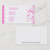 roze bloem visitekaartje sjabloon (Voorkant / Achterkant)