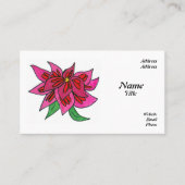 Roze Bloem Visitekaartjes (Voorkant)