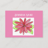 Roze Bloem Visitekaartjes (Achterkant)