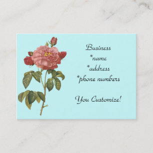 * Roze  Bloem* Visitekaartjes