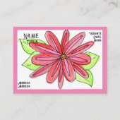 Roze Bloem Visitekaartjes (Voorkant)
