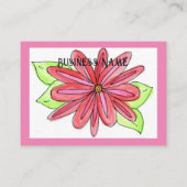 Roze Bloem Visitekaartjes (Achterkant)