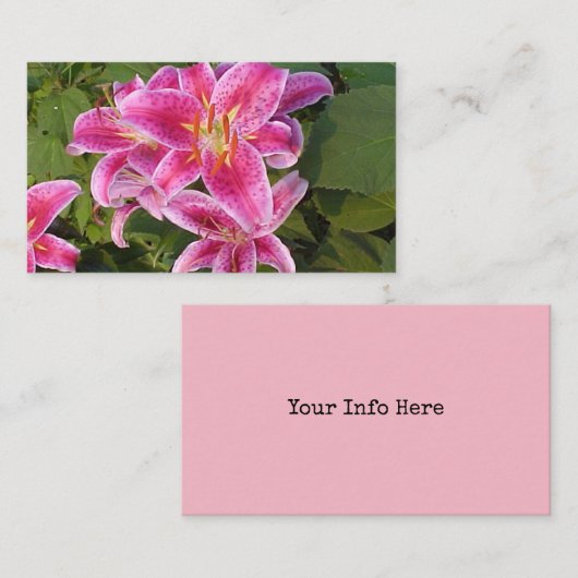 Roze Bloem Visitekaartjes (Voorkant / Achterkant)