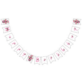 Roze bloem vlaggetjes