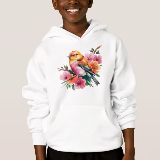 Roze Bloem Vogel (Voorkant)
