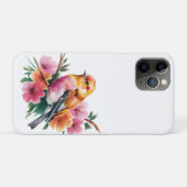 Roze Bloem Vogel Case-Mate iPhone Case (Achterkant (horizontaal))