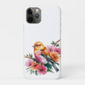 Roze Bloem Vogel Case-Mate iPhone Case (Achterkant)