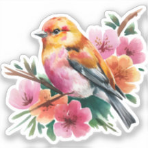Roze Bloem Vogel