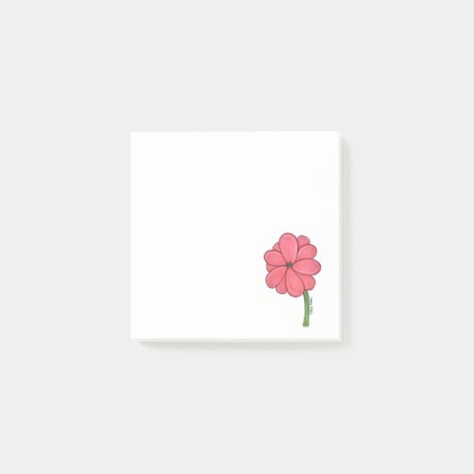 Roze Bloem Vol Post-it® Notes (Voorkant)