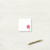 Roze Bloem Vol Post-it® Notes (Op bureau)