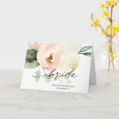 Roze bloem voor mijn bruid op onze trouwdag kaart (Gele Bloem)