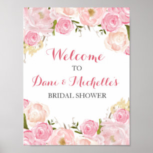 roze bloem vrijgezellenfeest SIGN Poster