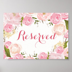 roze bloem vrijgezellenfeest SIGN Poster
