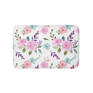 Roze bloem waterverf naadloos badmat