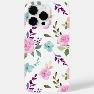 Roze bloem waterverf naadloos Case-Mate iPhone 14 pro max hoesje