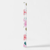 Roze bloem waterverf naadloos iPhone hoesje (Linkerkant)