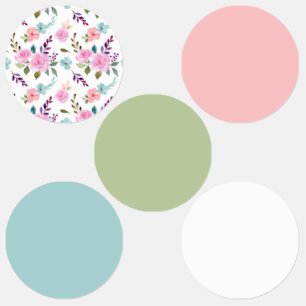 Roze bloem waterverf naadloos labels