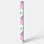 Roze bloem waterverf naadloos samsung galaxy hoesje (Achterkant horizontaal)