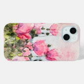 Roze bloem Waterverf schilderen Case-Mate iPhone Case (Achterkant (horizontaal))