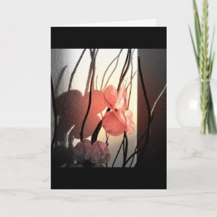 roze bloem wenskaart kaart