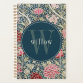  Roze Bloem William Morris Monogram Planner (Voorkant)