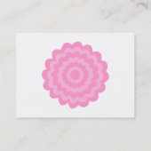 roze bloem. Witte achtergrond. Visitekaartje (Achterkant)