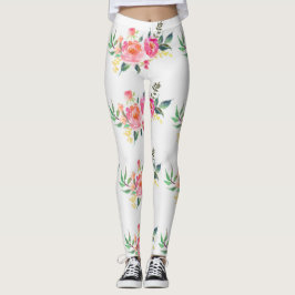Roze bloem yoga broek / legging