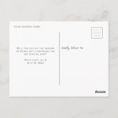 roze bloem zal je een blote meisjeskaart zijn briefkaart (Achterkant)