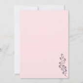 Roze Bloem Zomer Herfst Kom Meedoen Kaart (Achterkant)