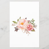 Roze bloem zou ze liever Baby shower game Kaart he (Achterkant)