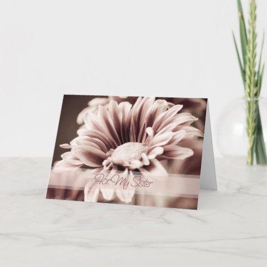 Roze Bloem Zuster Bedankt Trouwambtenaar Kaart (Voorkant)