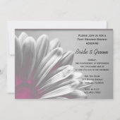 Roze bloemaccenten na de bruiloft brunch kaart (Voorkant)